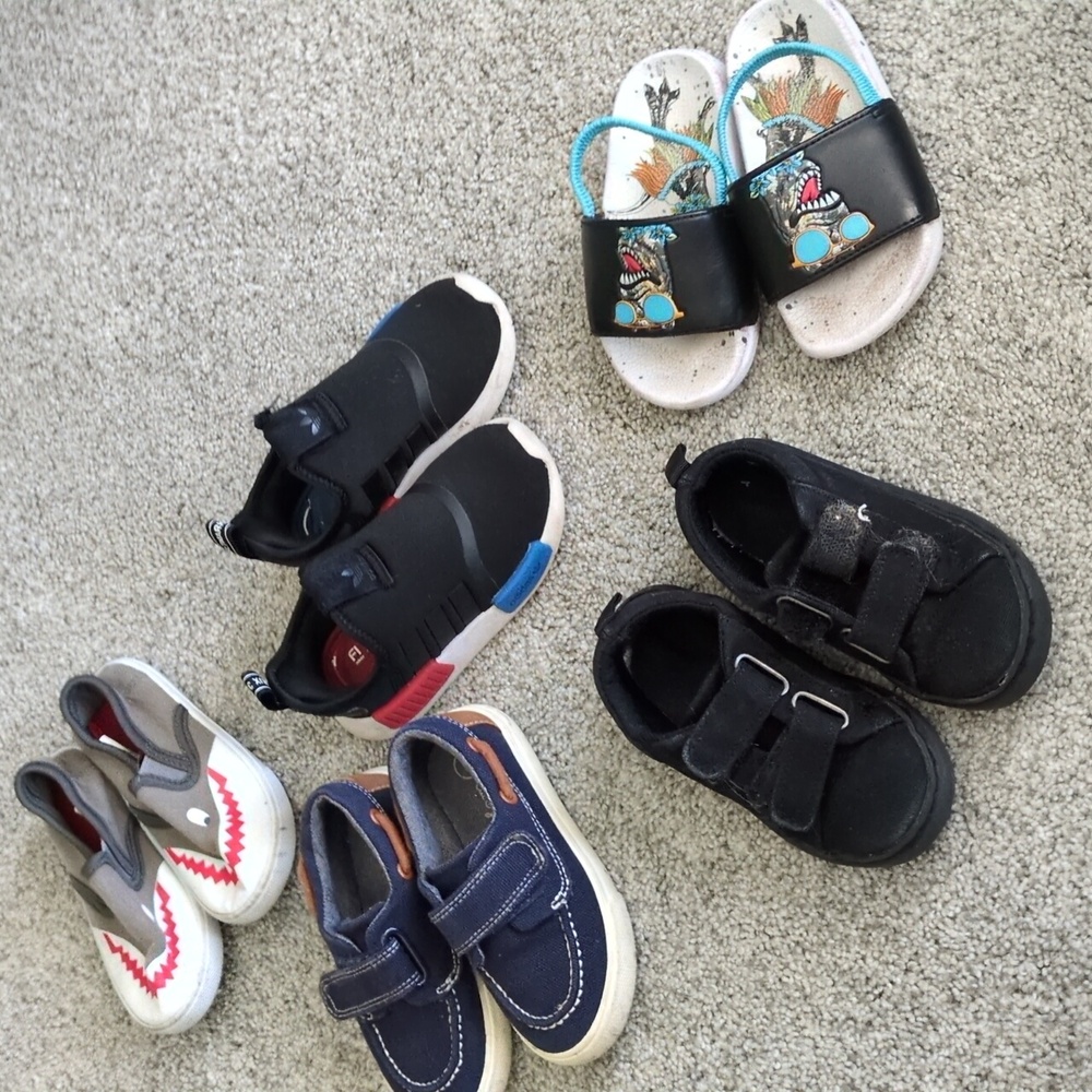 Boys Size 8, 5 Pair of Shoes Bundle
